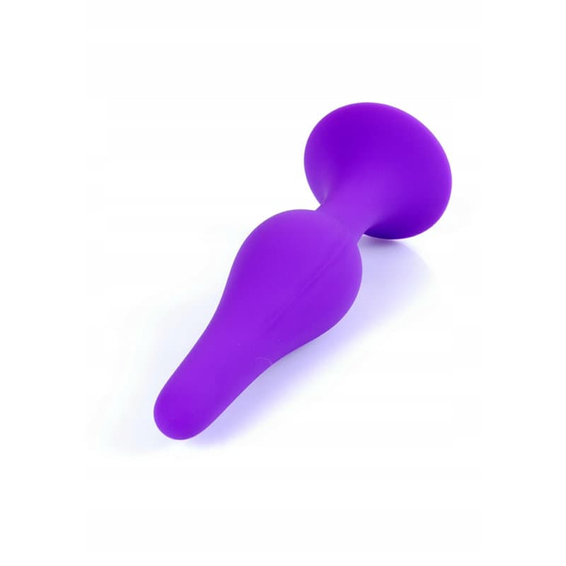 Tekli Silikon Çift Döngü Anal Plug (Mor)
